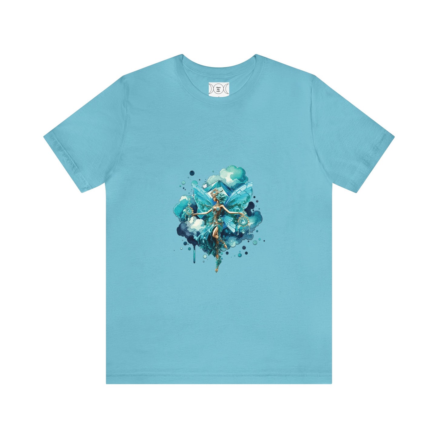 March aquamarine fairy, Unisex Jersey Short Sleeve Tee  no arm design