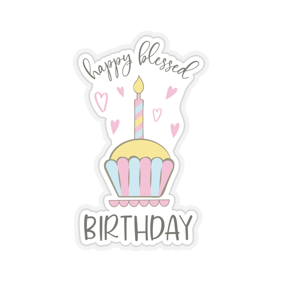 Happy blessed birthday, Kiss-Cut Stickers