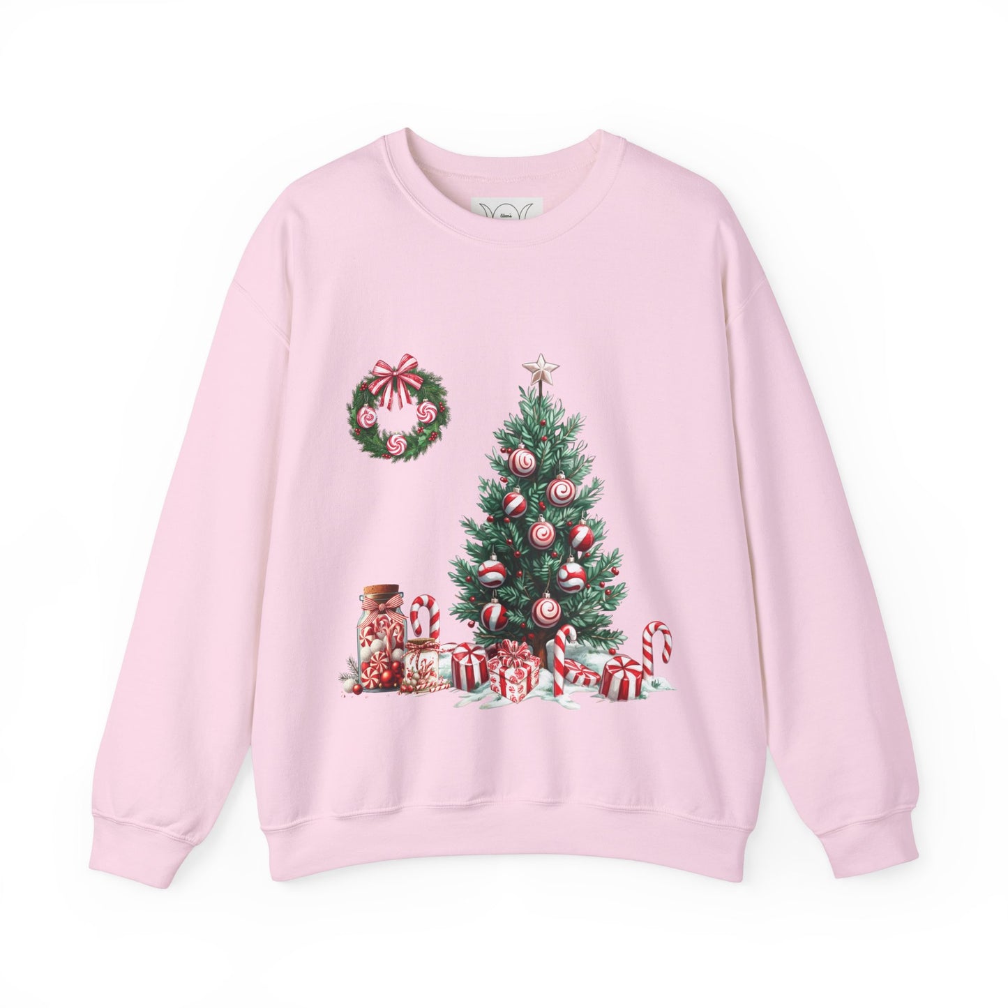 Peppermint Christmas , ™ Crewneck Sweatshirt ( no sleeve design )