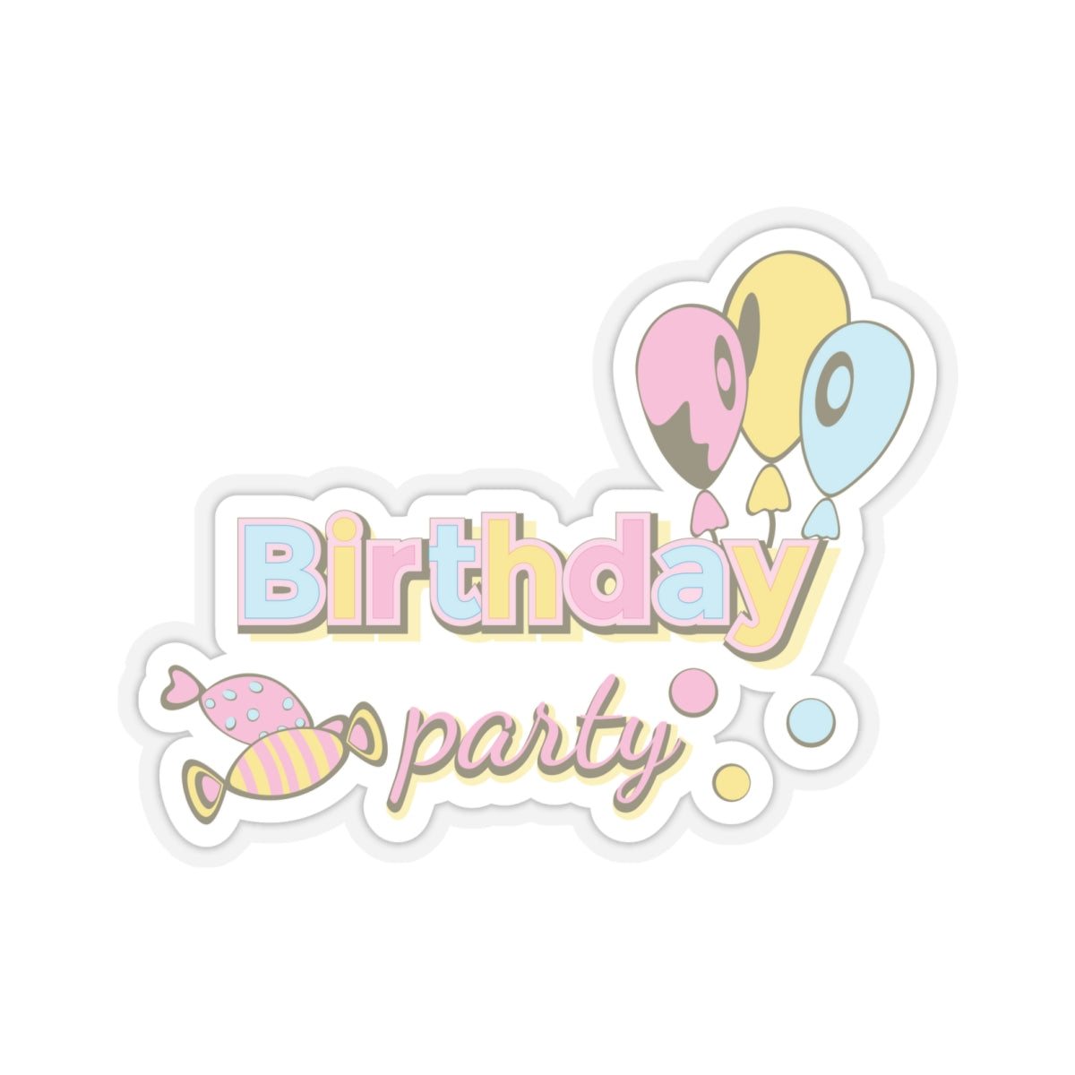 Birthday party, Kiss-Cut Stickers