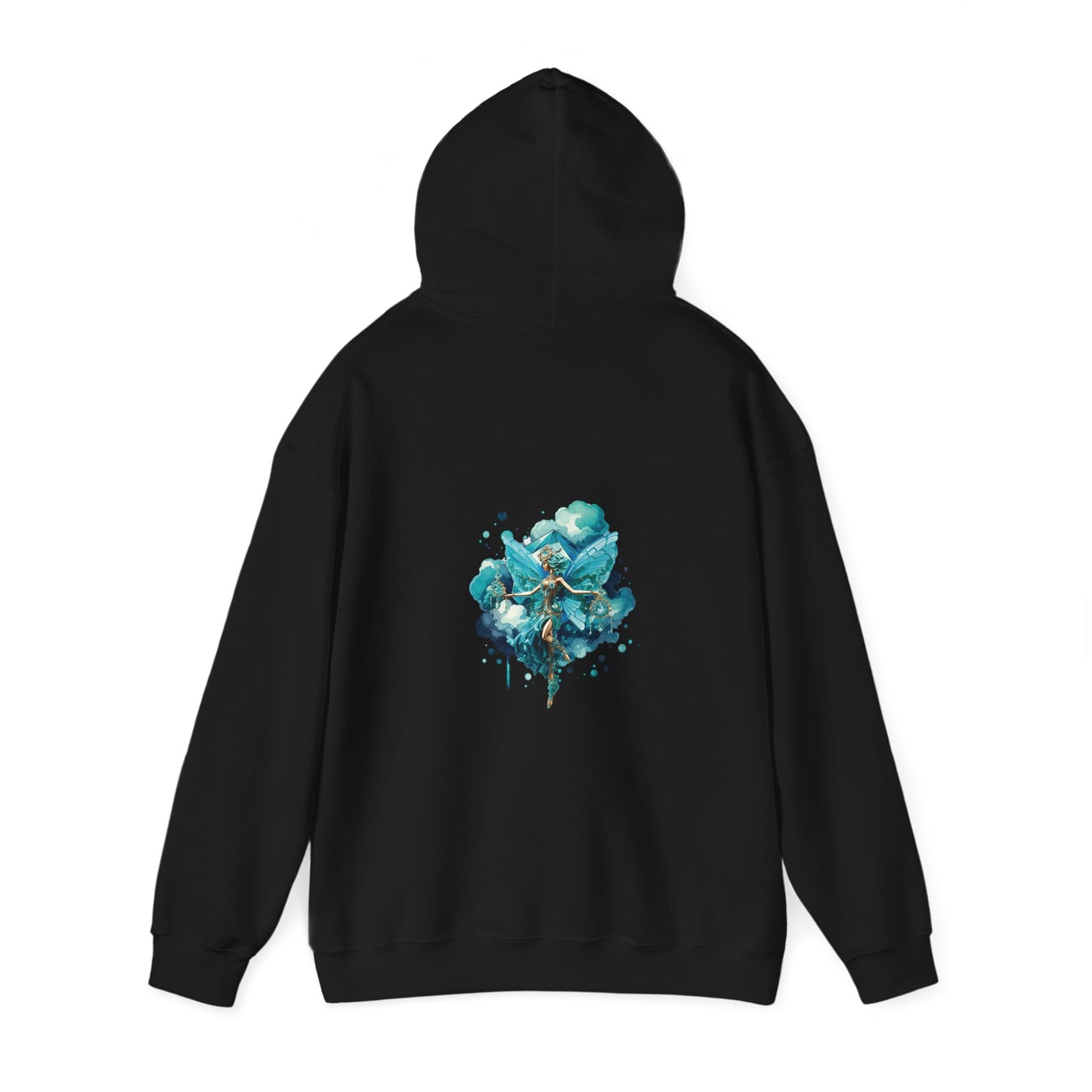 March aquamarine fairy, Unisex Heavy Blend™ Hooded Sweatshirt ( no arm design)