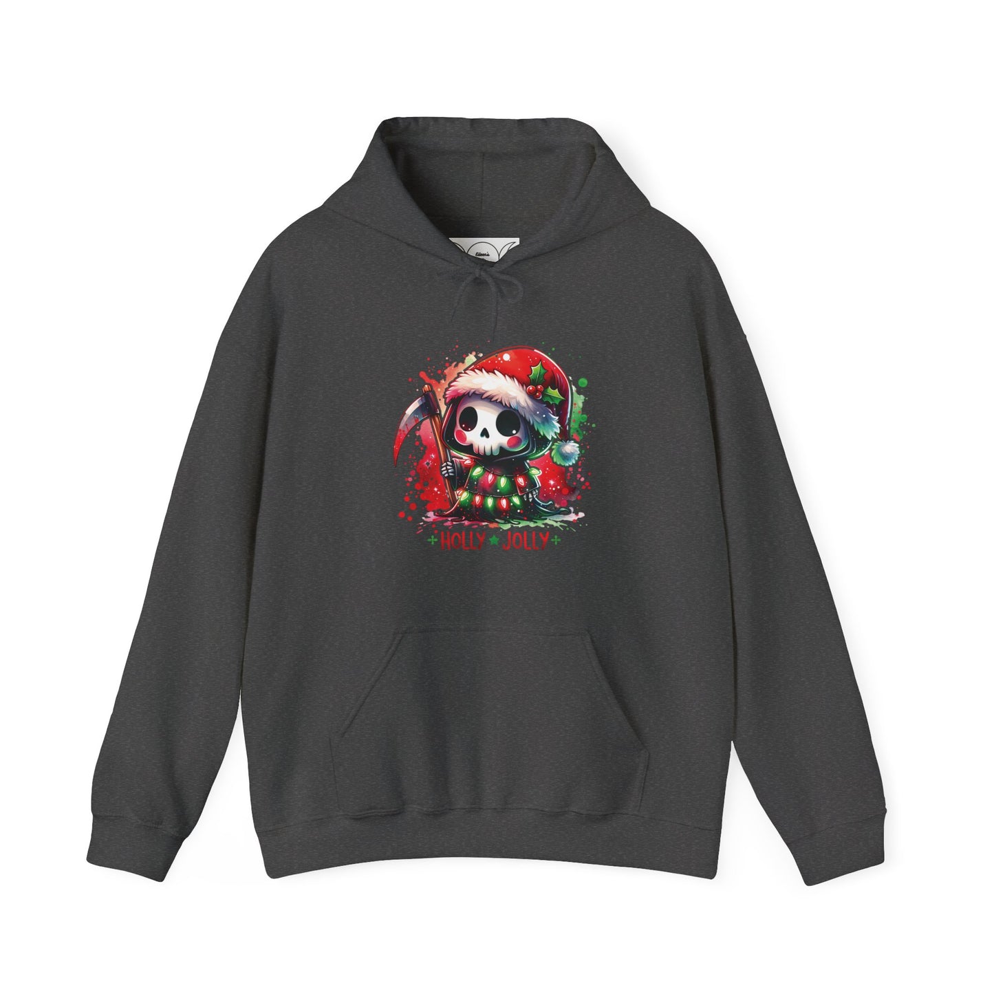 Holly jolly, Unisex Heavy Blend™ Hooded Sweatshirt (no side arm design)