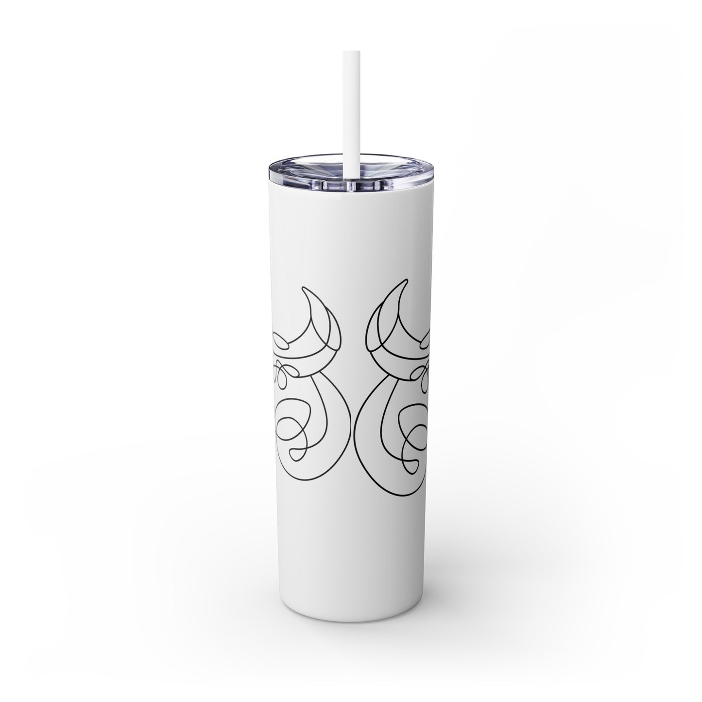 Taurus, Skinny Tumbler with Straw, 20oz