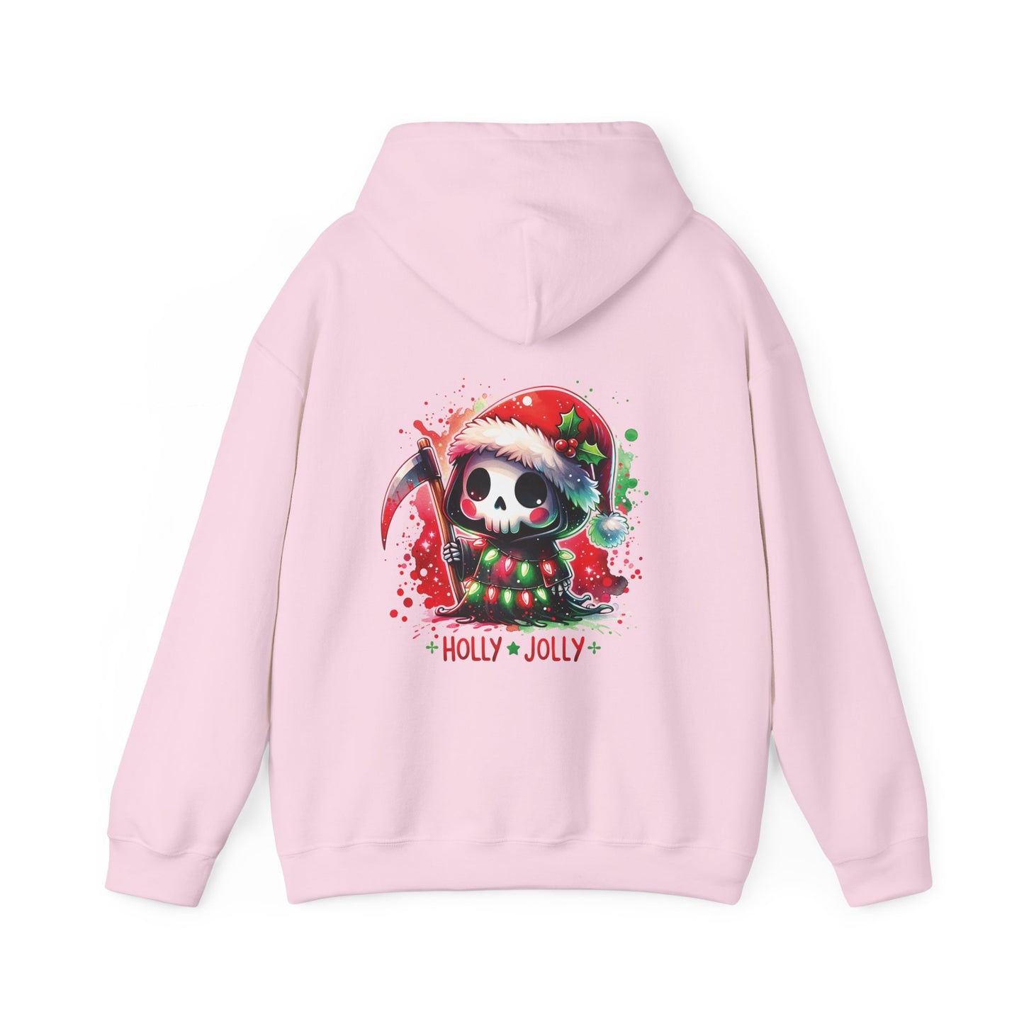 Holly jolly, Unisex Heavy Blend™ Hooded Sweatshirt (no side arm design)