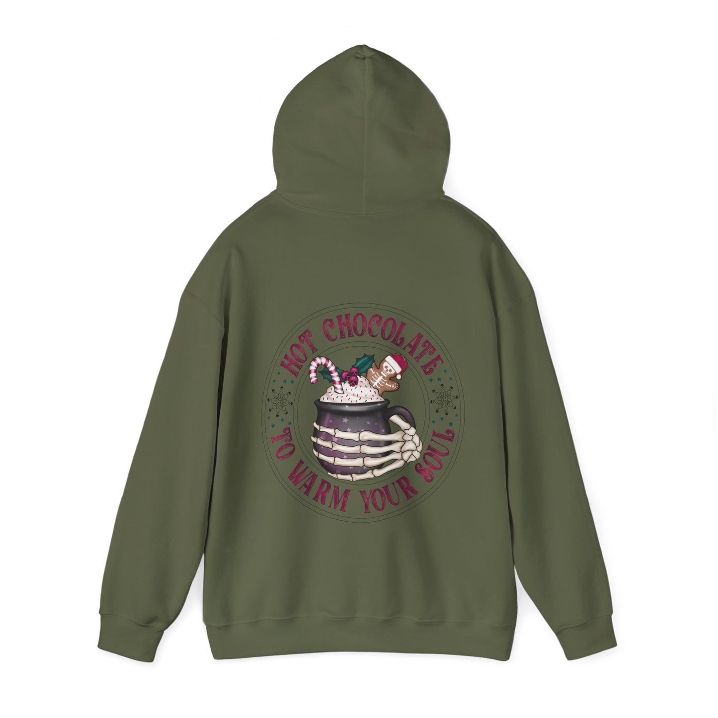 Hot chocolate to warm up my soul,  Unisex Heavy Blend™ Hooded Sweatshirt (no side arm design)