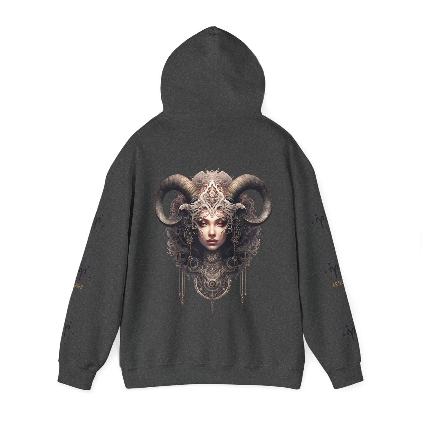 Aries,  Unisex Heavy Blend™ Hooded Sweatshirt (no side arm design)