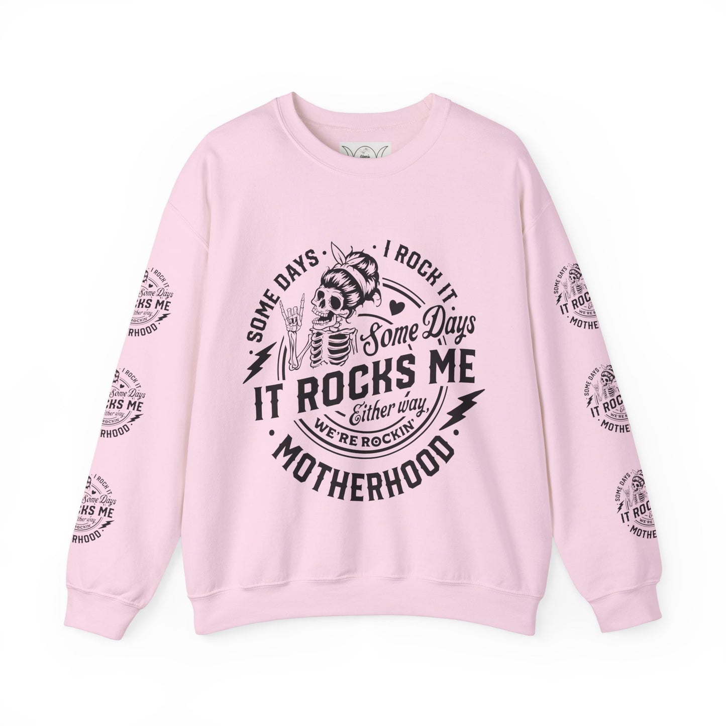 Rocking motherhood, ™ Crewneck Sweatshirt ( side arm design)