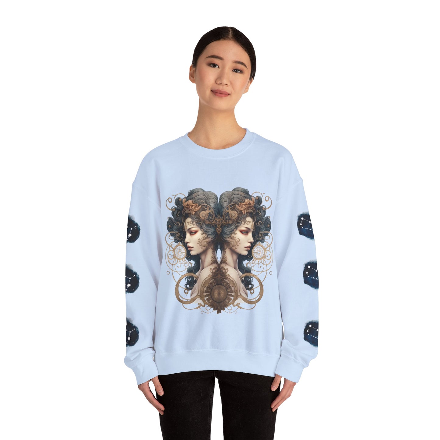 Gemini , ™ Crewneck Sweatshirt ( side arm design)