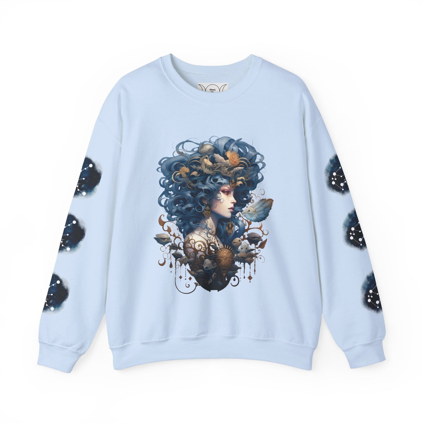 Aquarius , ™ Crewneck Sweatshirt ( side arm design)