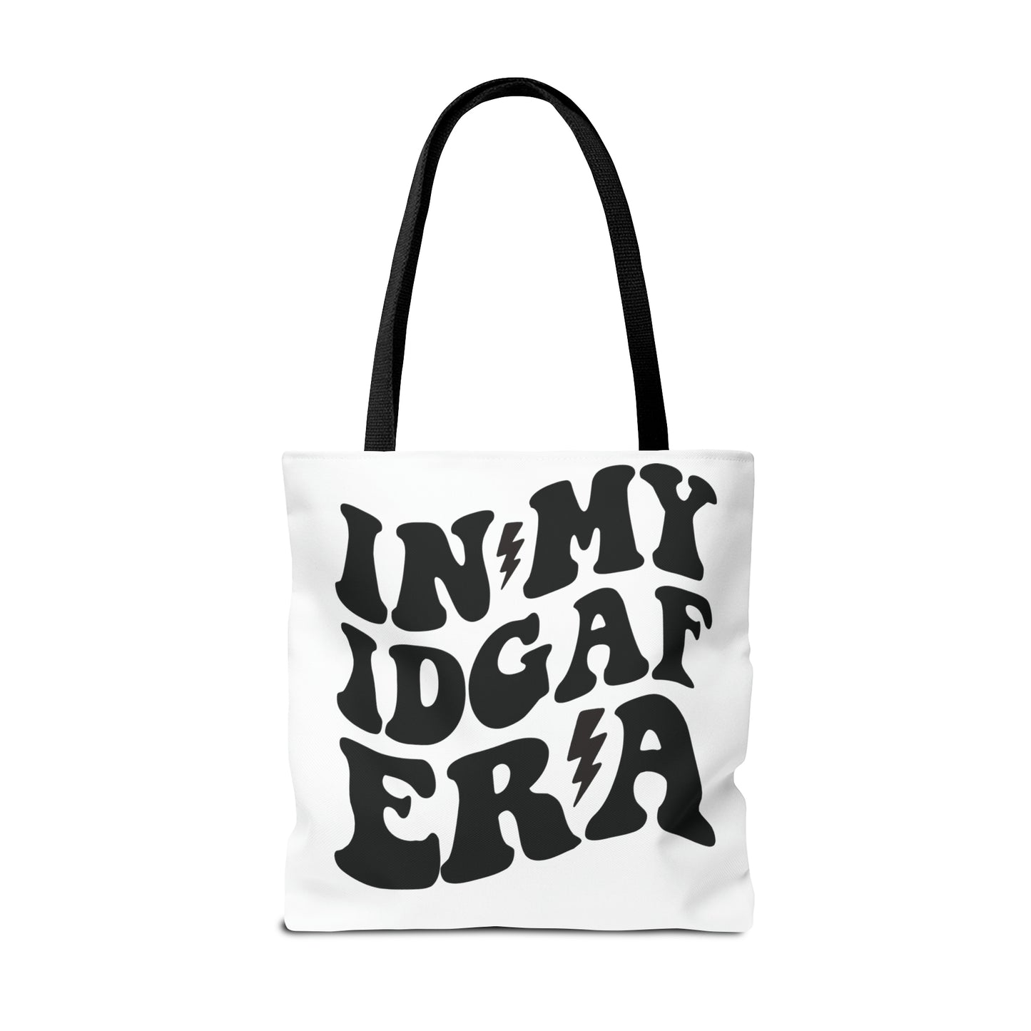 In my IDGAF era, Tote Bag (AOP)