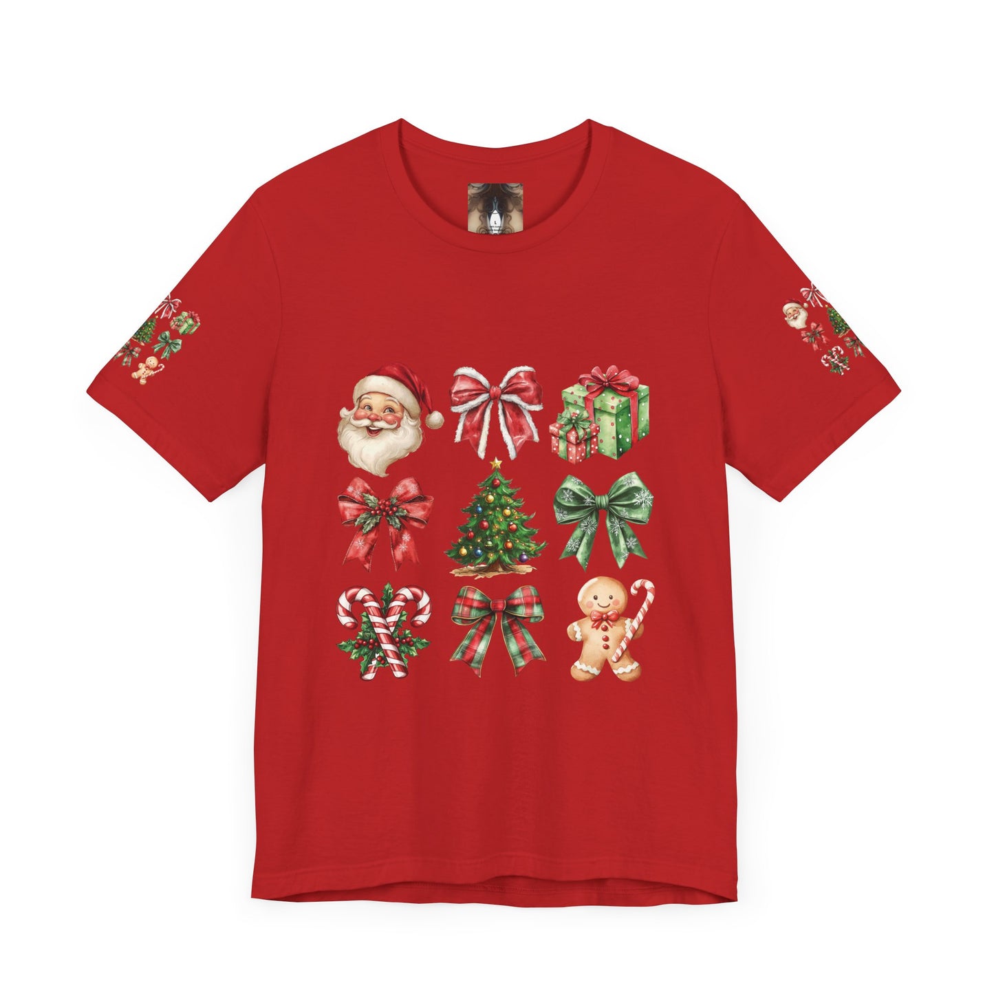 Christmas and bows, Unisex Jersey Short Sleeve Tee