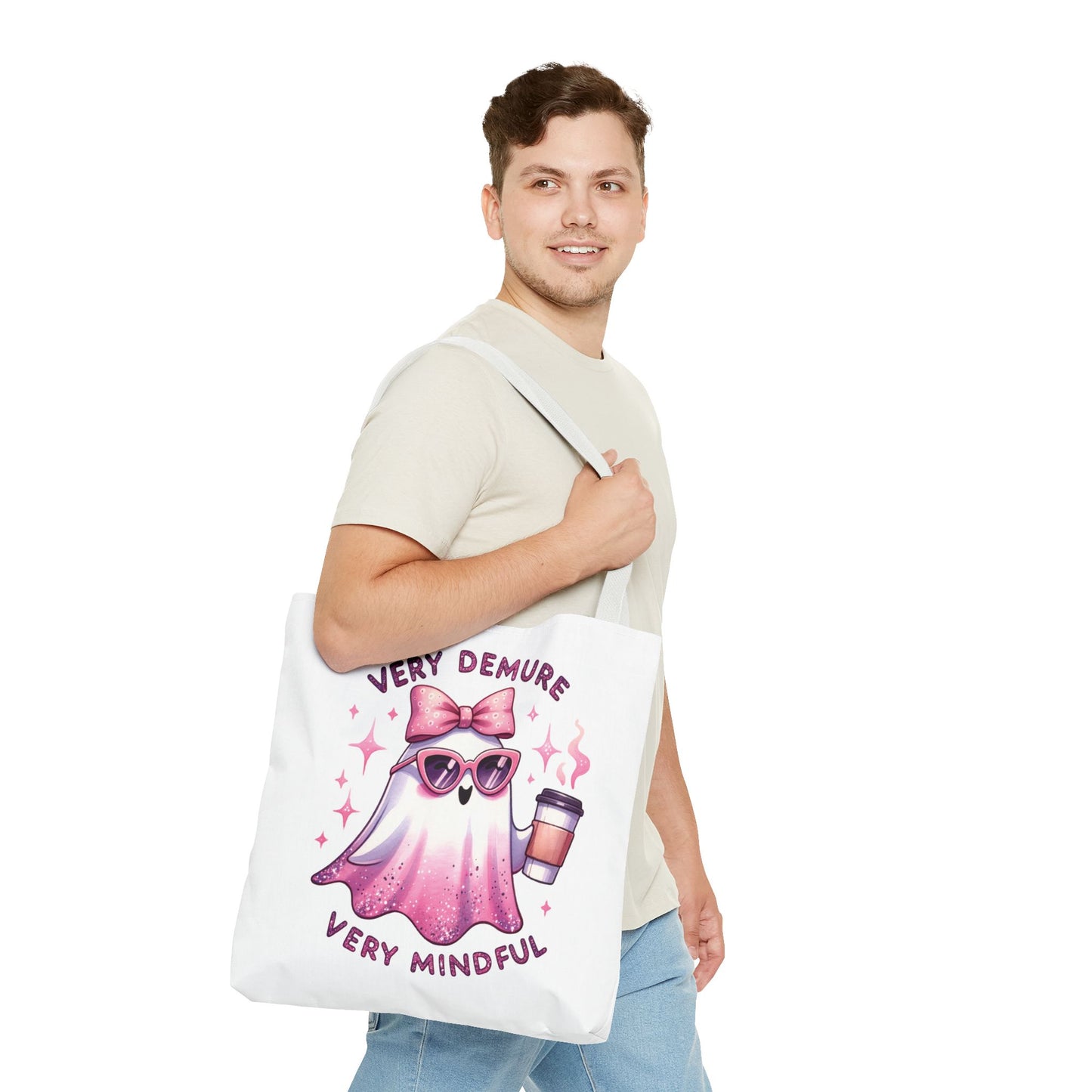 Very demure, Tote Bag (AOP)