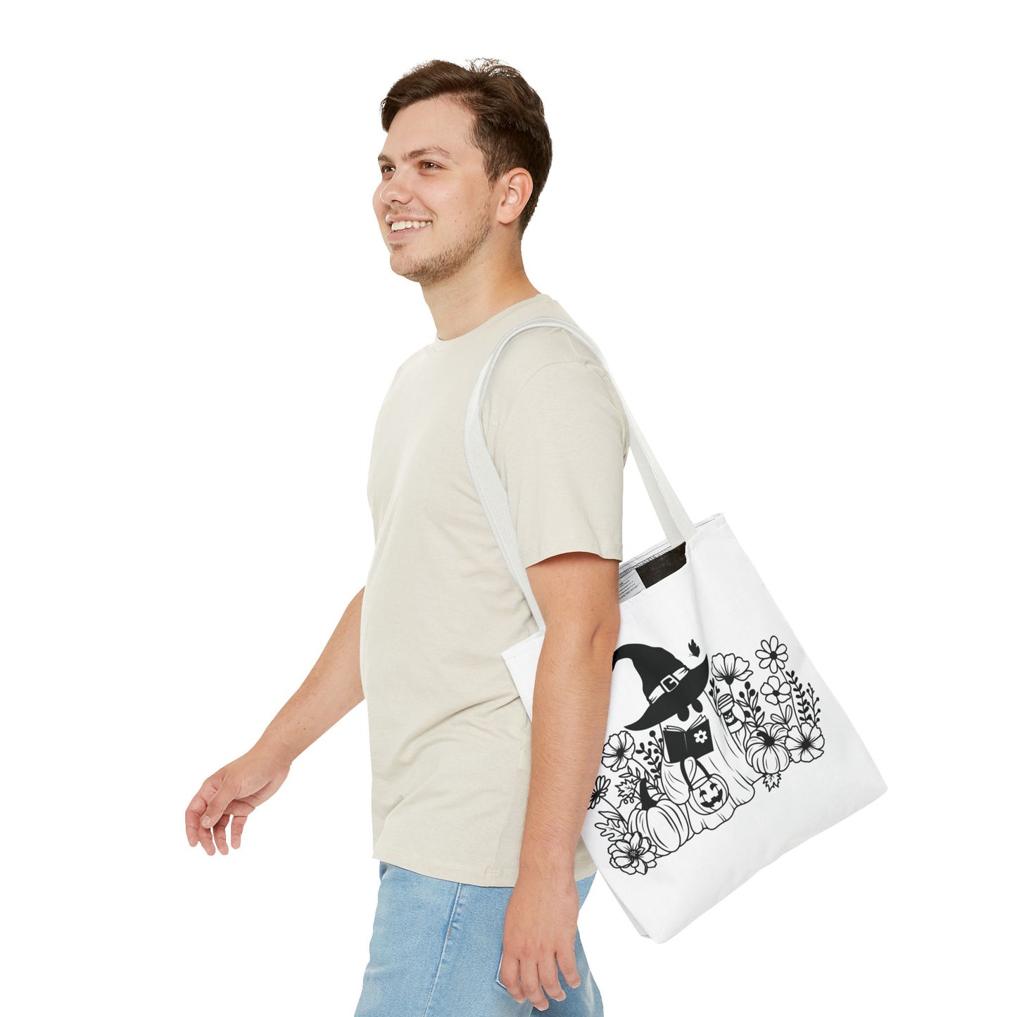 Cozy boo reading, Tote Bag (AOP)