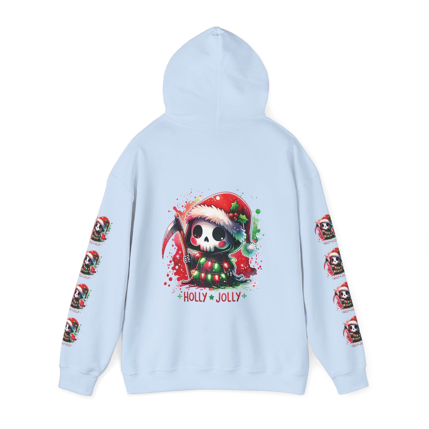 Holly jolly, Unisex Heavy Blend™ Hooded Sweatshirt (no side arm design)