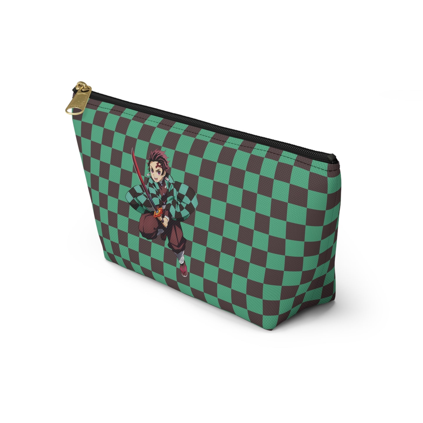 Black & green checkers   Accessory Pouch w T-bottoms