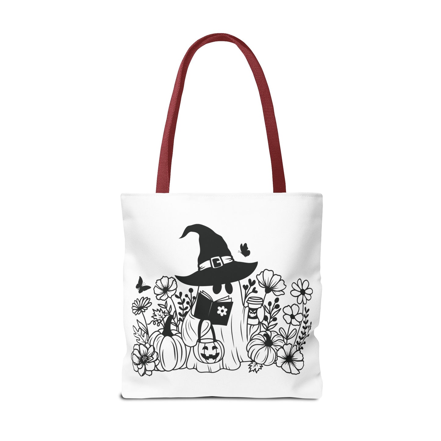 Cozy boo reading, Tote Bag (AOP)