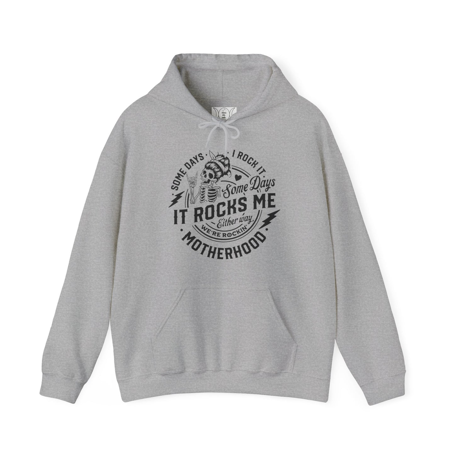 Rocking motherhood ,  Unisex Heavy Blend™ Hooded Sweatshirt (no side arm design)