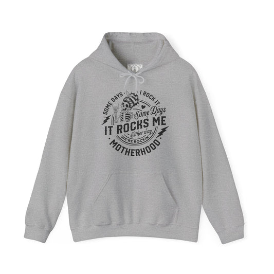 Rocking motherhood ,  Unisex Heavy Blend™ Hooded Sweatshirt (no side arm design)