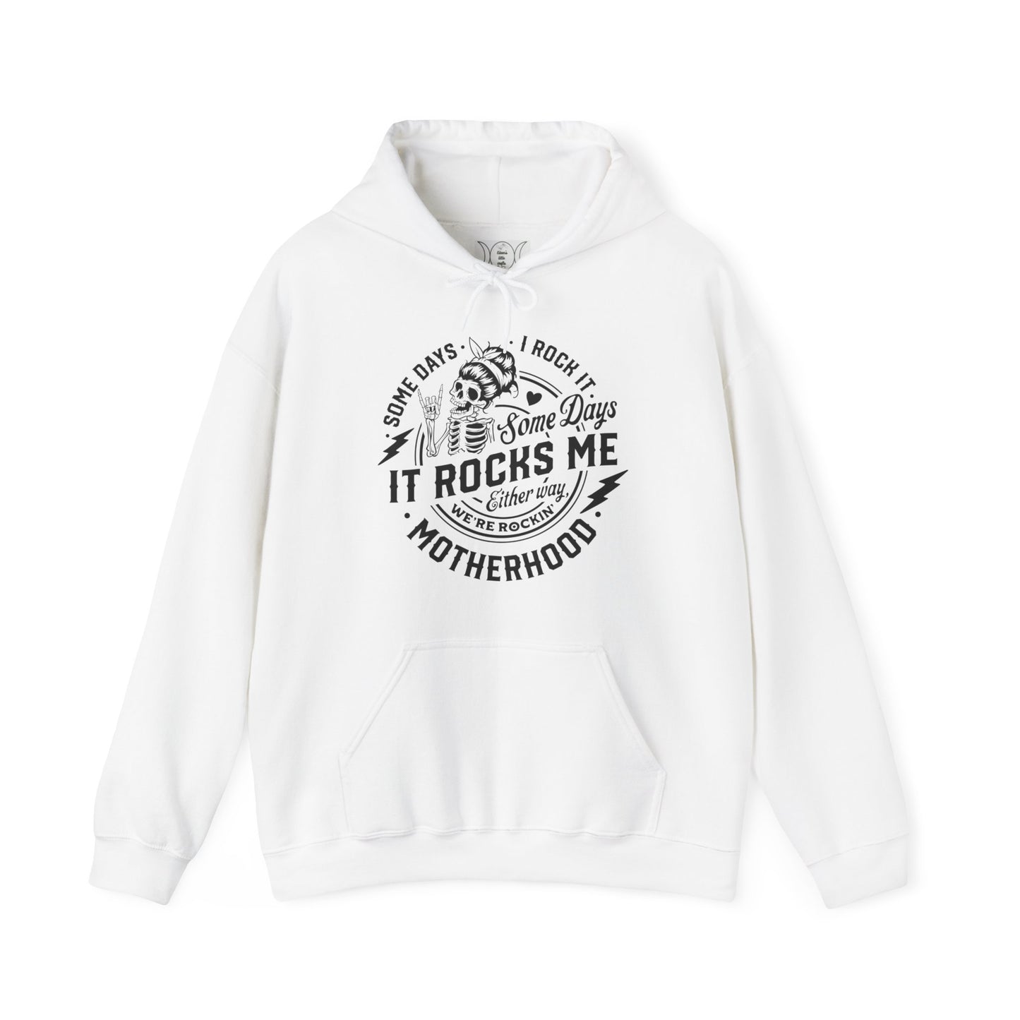 Rocking motherhood ,  Unisex Heavy Blend™ Hooded Sweatshirt (no side arm design)