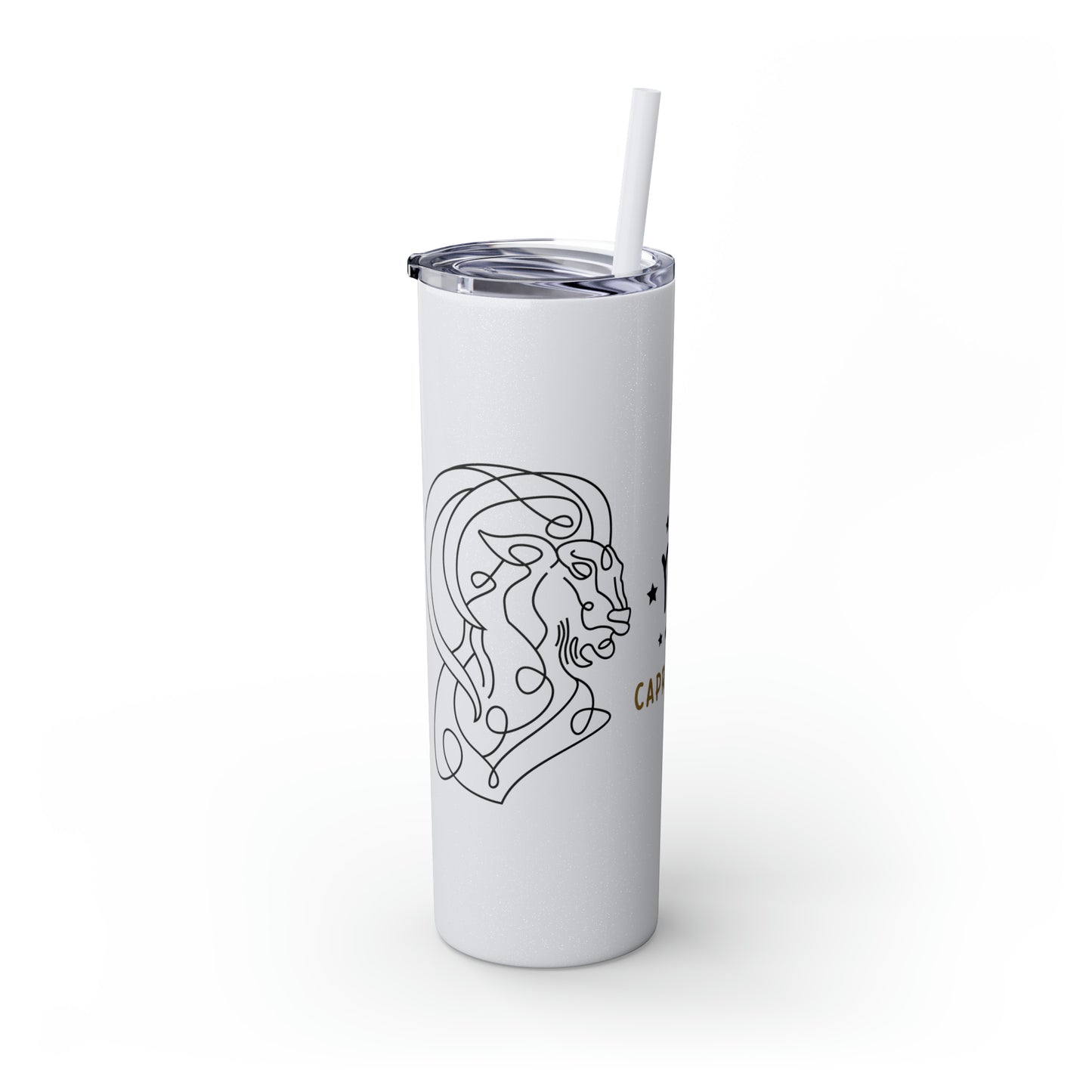 Capricorn Skinny Tumbler with Straw, 20oz