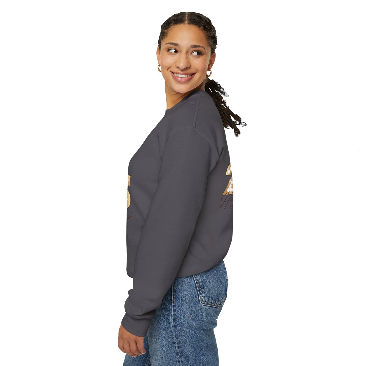 Happy year, Unisex Heavy Blend™ Crewneck Sweatshirt ( no sleeve design)