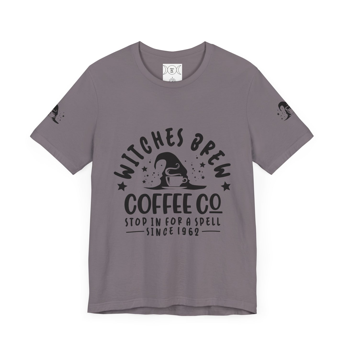 Witch’s brew, Unisex Jersey Short Sleeve Tee (sleeve design)