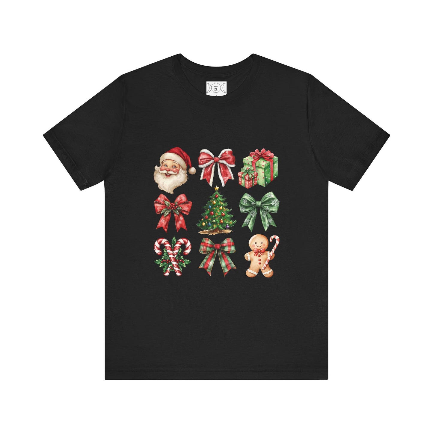 Christmas and bows , Unisex Jersey Short Sleeve Tee ( no sleeve design)