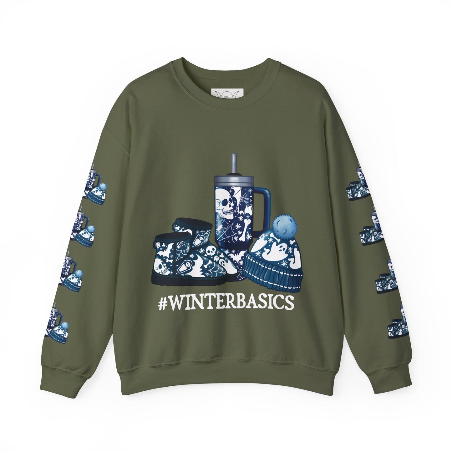 #winterbasics, ™ Crewneck Sweatshirt ( sleeve design )