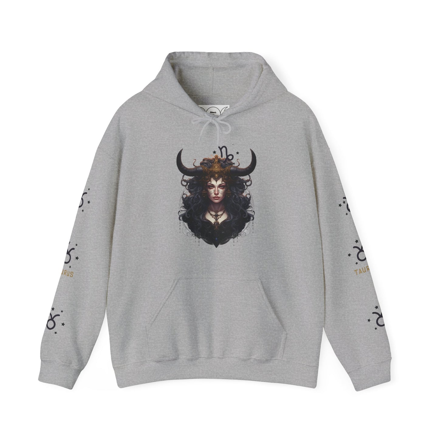 Taurus, Unisex Heavy Blend™ Hooded Sweatshirt (sleeve design )