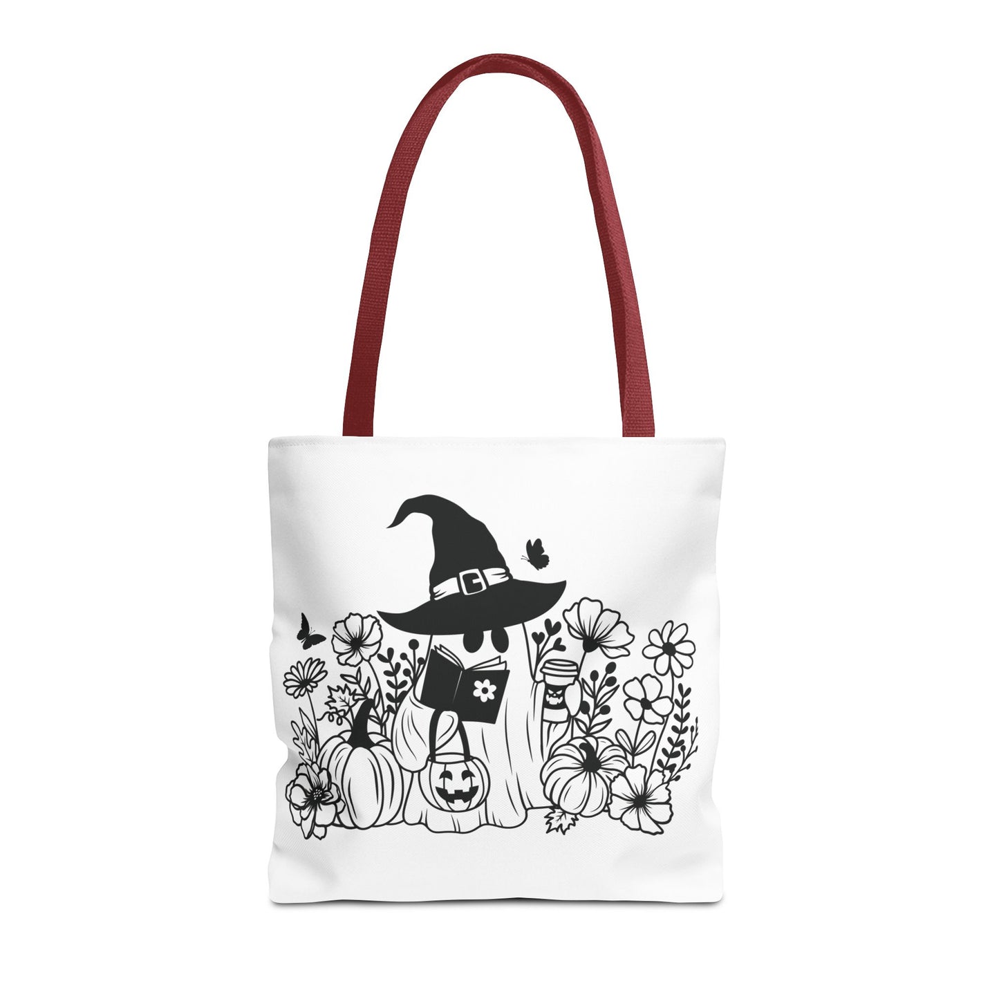 Cozy boo reading, Tote Bag (AOP)