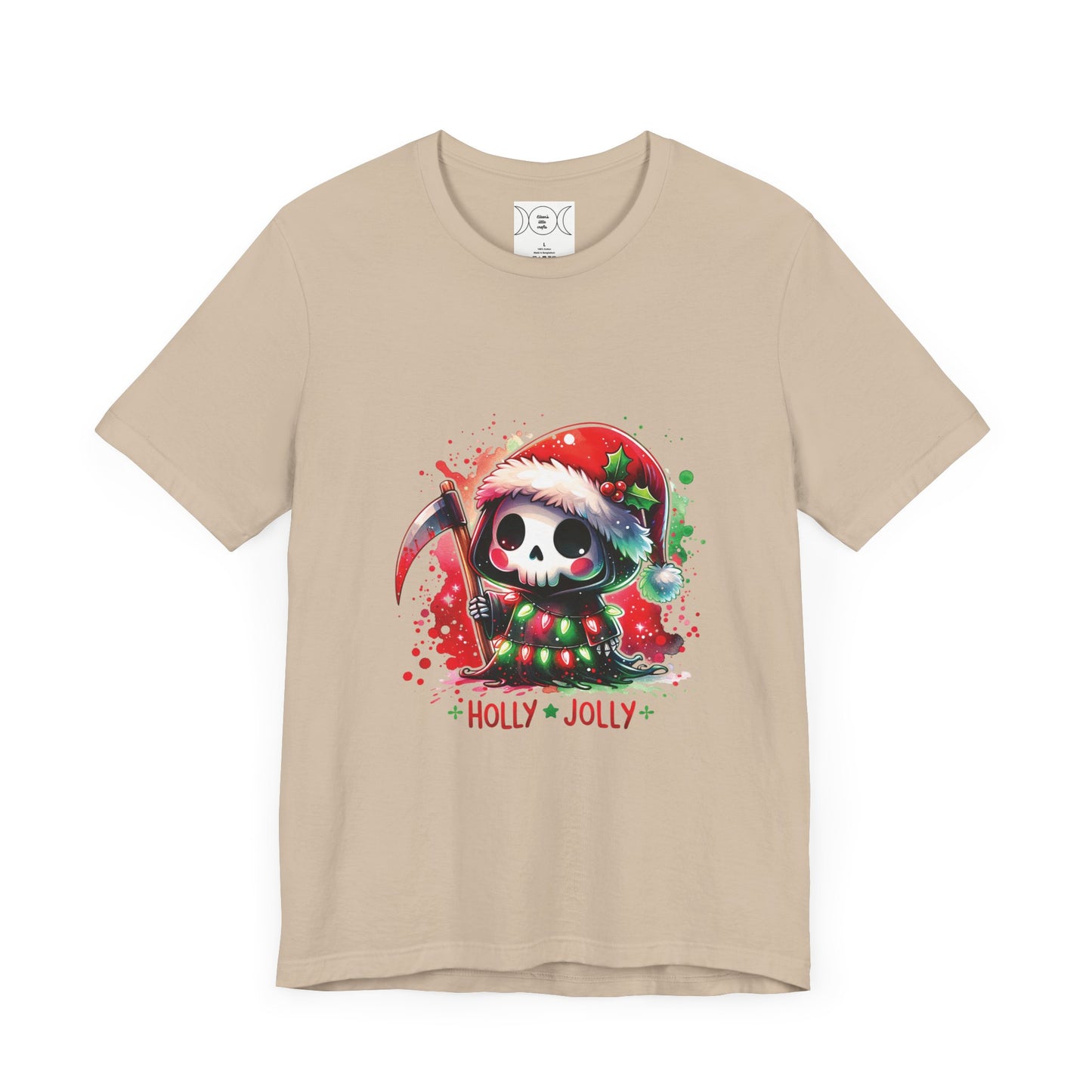 Holly jolly , Unisex Jersey Short Sleeve Tee ( no sleeve design)