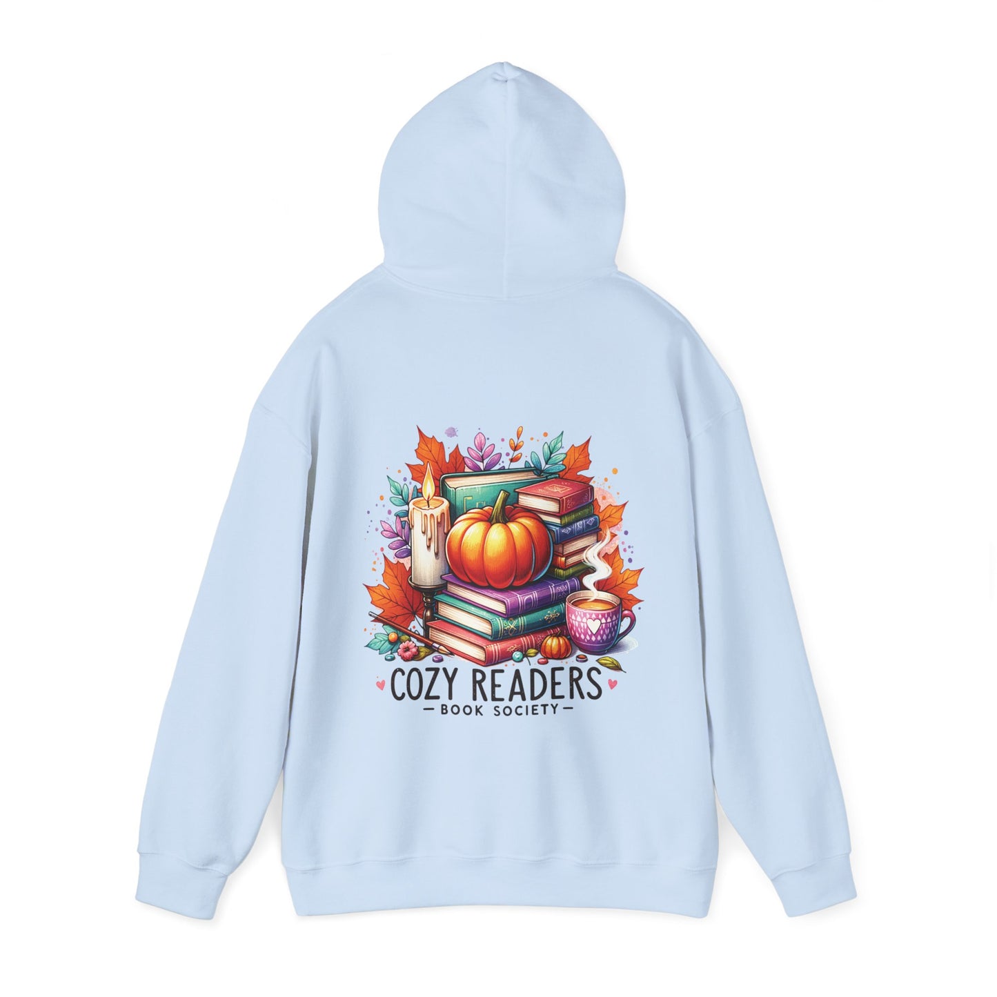 Cozy reader book society,  Unisex Heavy Blend™ Hooded Sweatshirt (no side arm design)