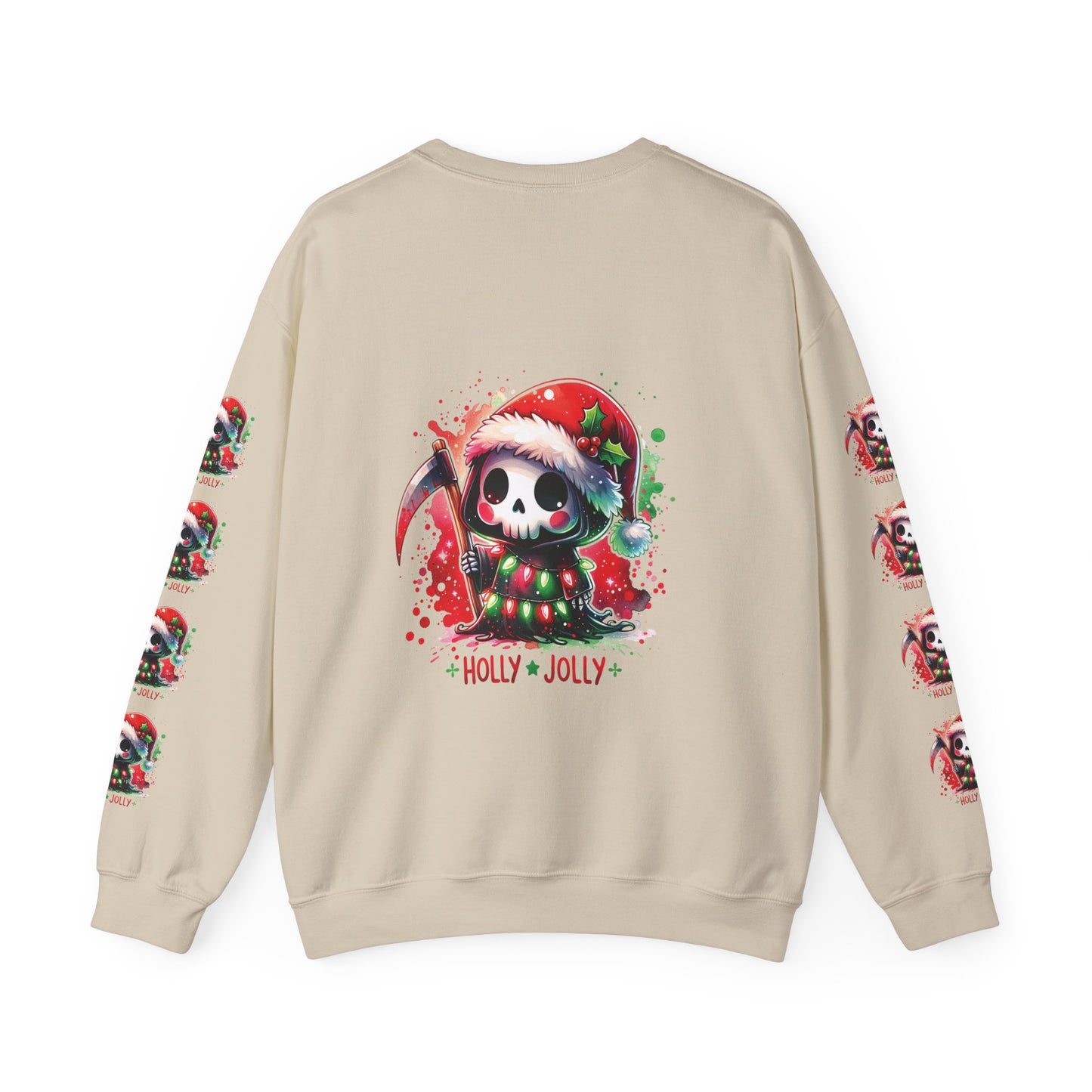 Holly jolly, ™ Crewneck Sweatshirt ( sleeve design )