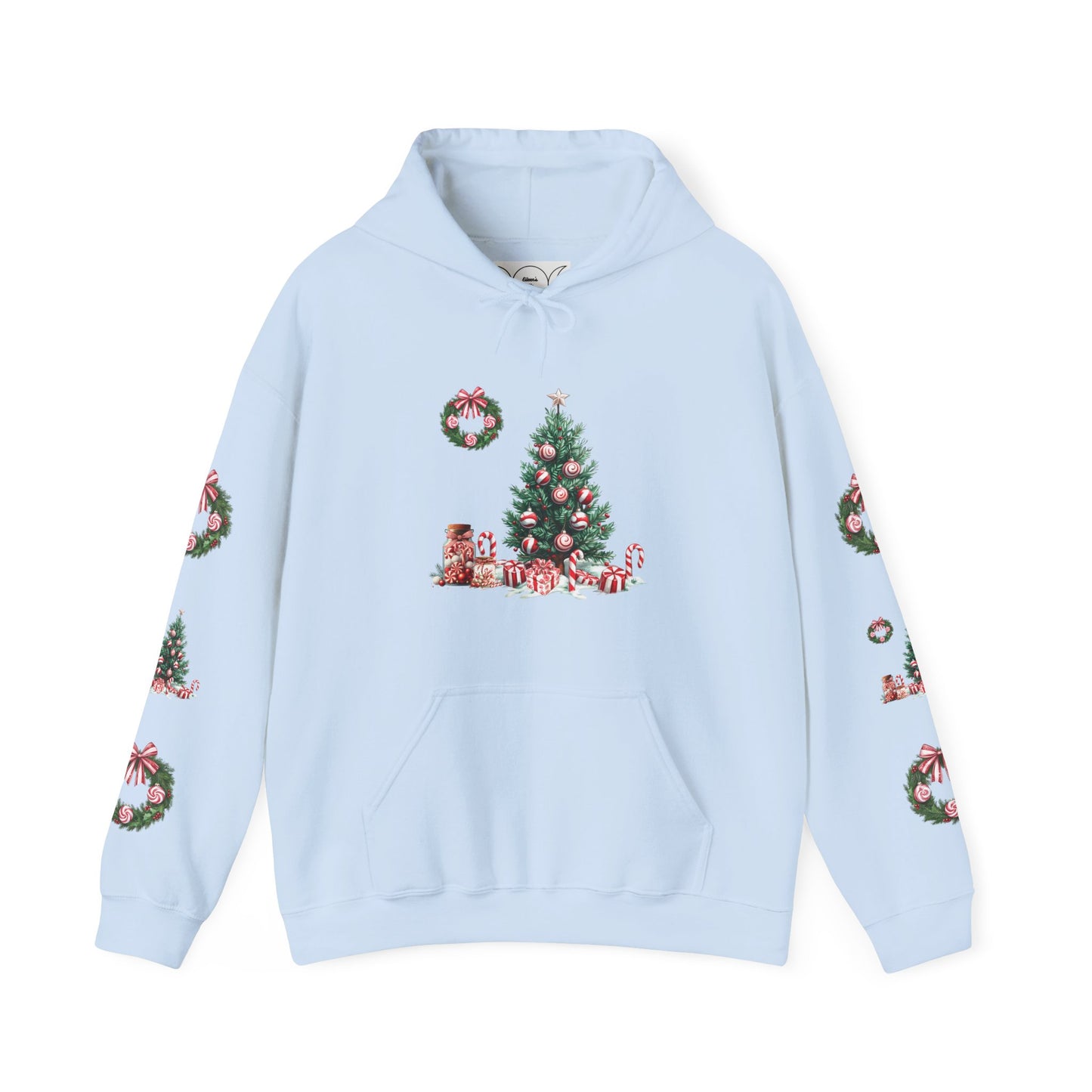 Peppermint Christmas,  Unisex Heavy Blend™ Hooded Sweatshirt (no side arm design)