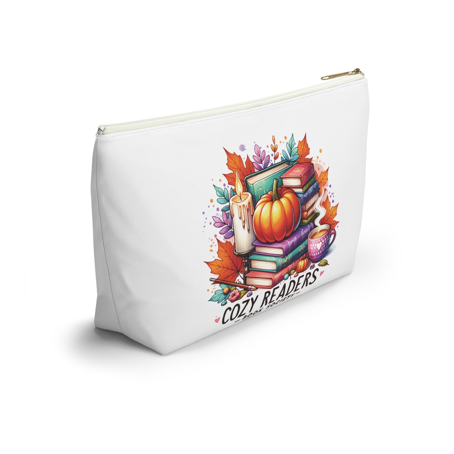 Cozy reader book society,  Accessory Pouch w T-bottoms