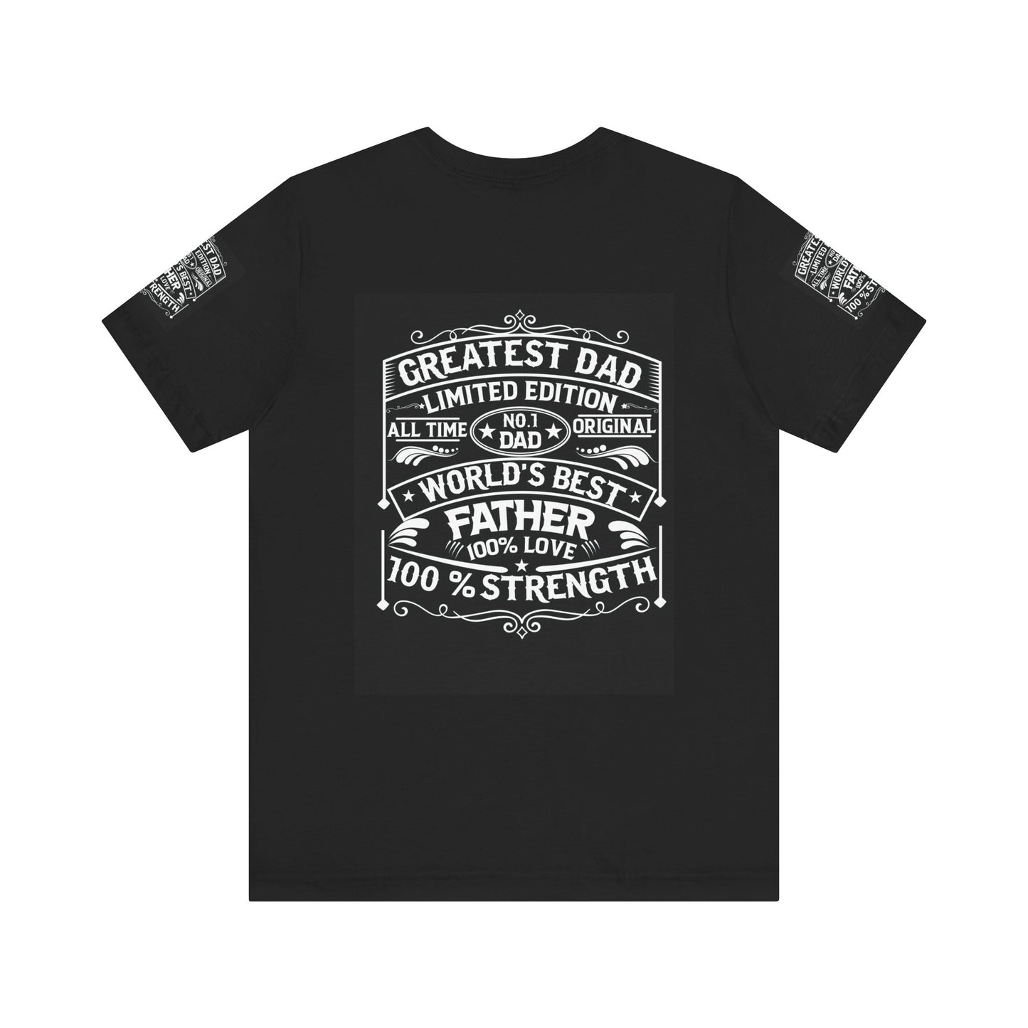 Greatest dad,  Unisex Jersey Short Sleeve Tee (Sleeve design)