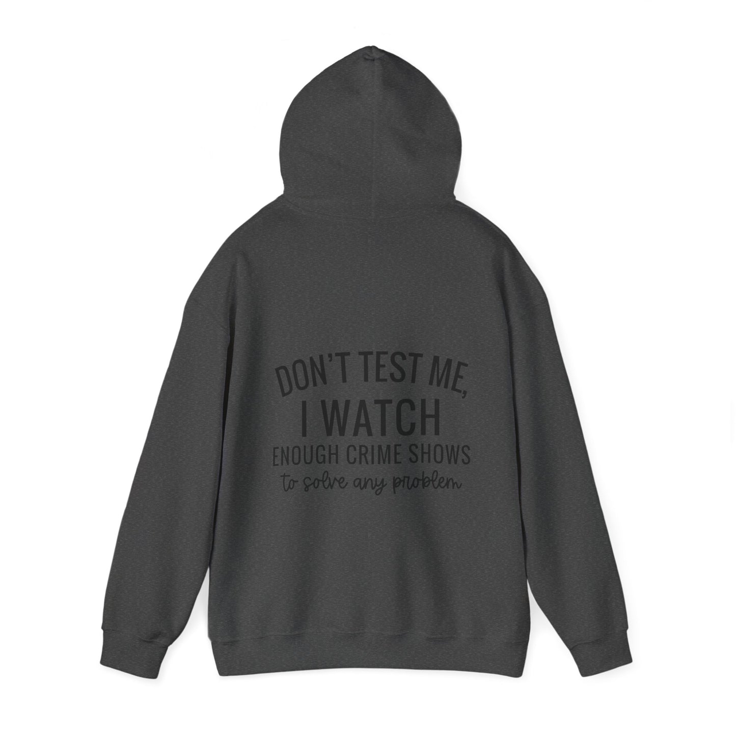 True crime watcher, Unisex Heavy Blend™ Hooded Sweatshirt (no side arm design)