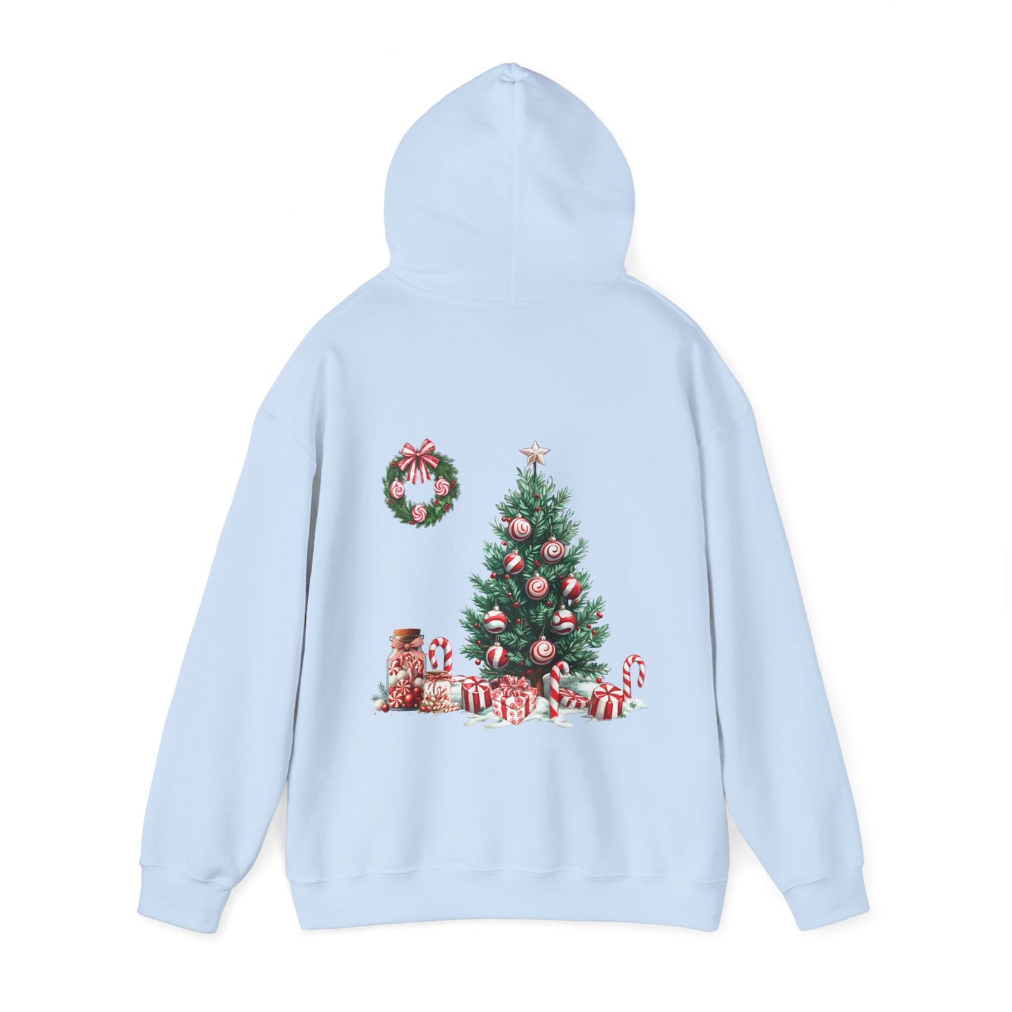 Peppermint Christmas ,  Unisex Heavy Blend™ Hooded Sweatshirt (no side arm design)