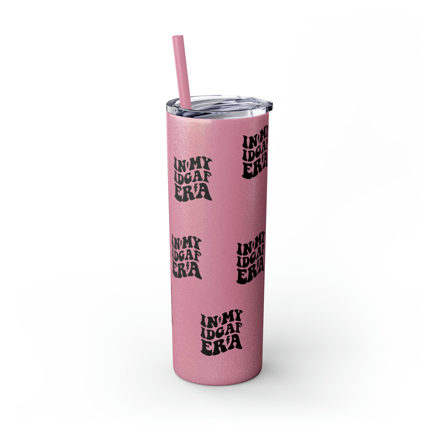 In my IDGAF era, Tumbler with Straw, 20oz