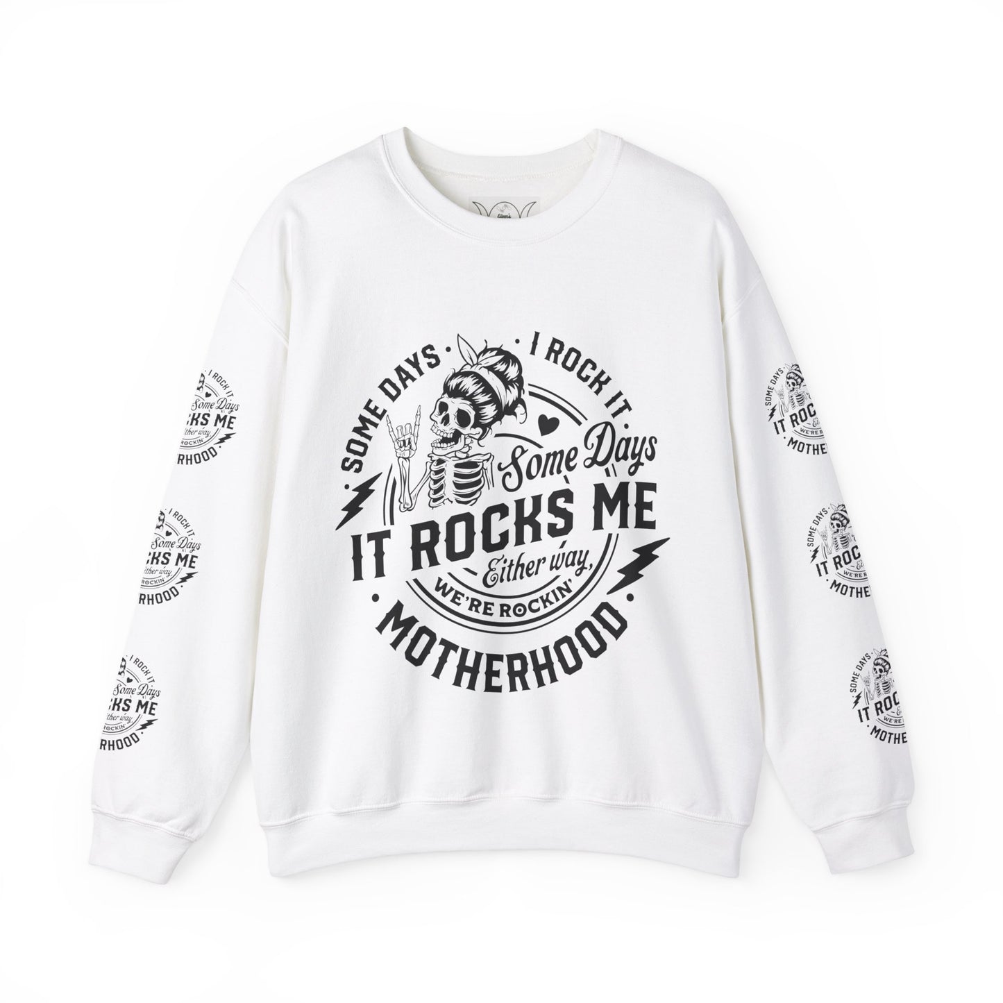 Rocking motherhood, ™ Crewneck Sweatshirt ( side arm design)