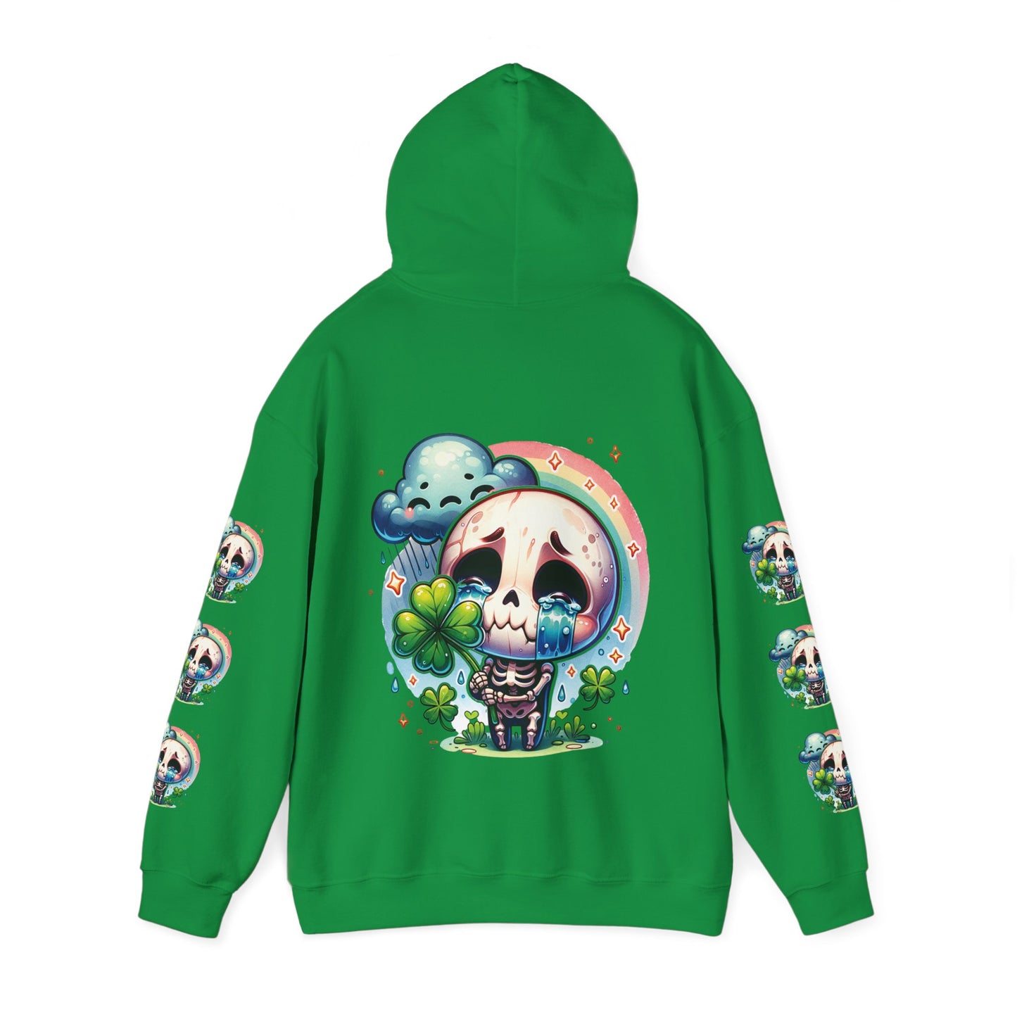 Little guy feeling lucky,  Unisex Heavy Blend™ Hooded Sweatshirt (side arm design)