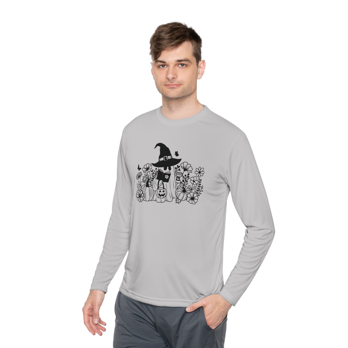 Cozy boo reading,  Unisex Lightweight Long Sleeve Tee