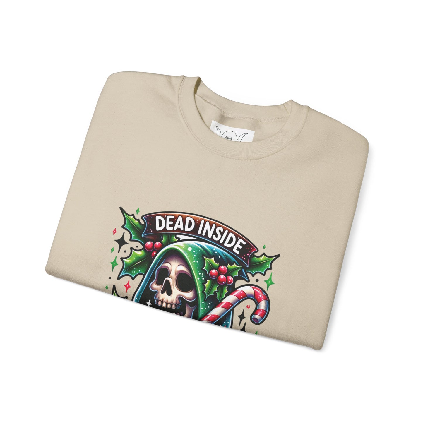 Dead inside but it’s Christmas, ™ Crewneck Sweatshirt ( sleeve design )