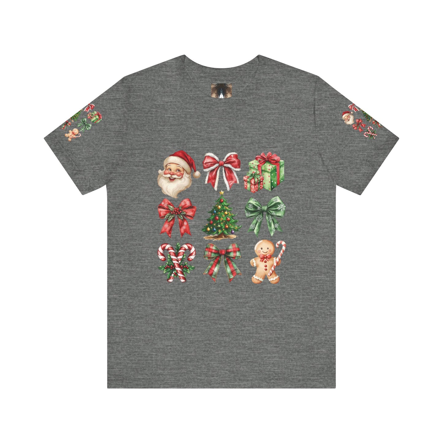 Christmas and bows, Unisex Jersey Short Sleeve Tee