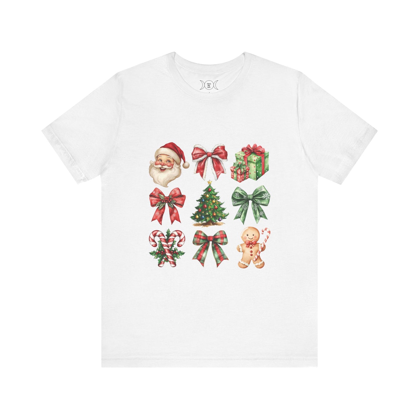 Christmas and bows , Unisex Jersey Short Sleeve Tee ( no sleeve design)