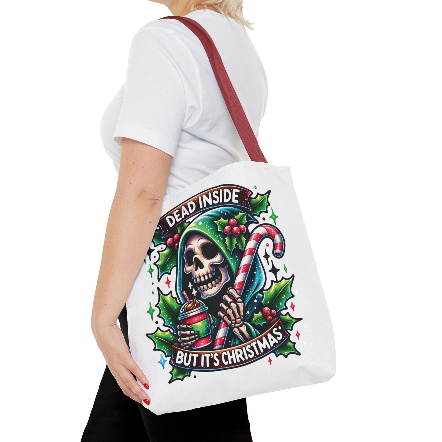 Dead inside but it’s Christmas, Tote Bag (AOP)