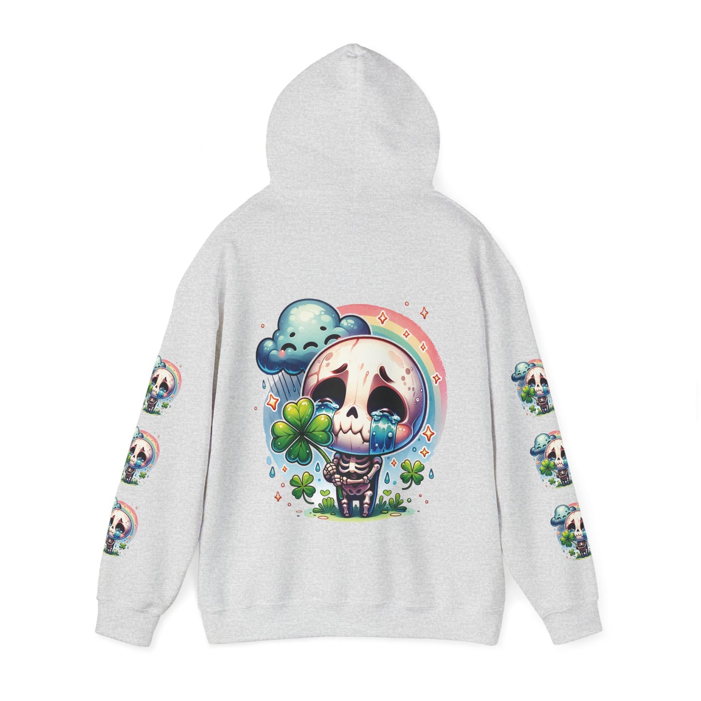 Little guy feeling lucky,  Unisex Heavy Blend™ Hooded Sweatshirt (side arm design)