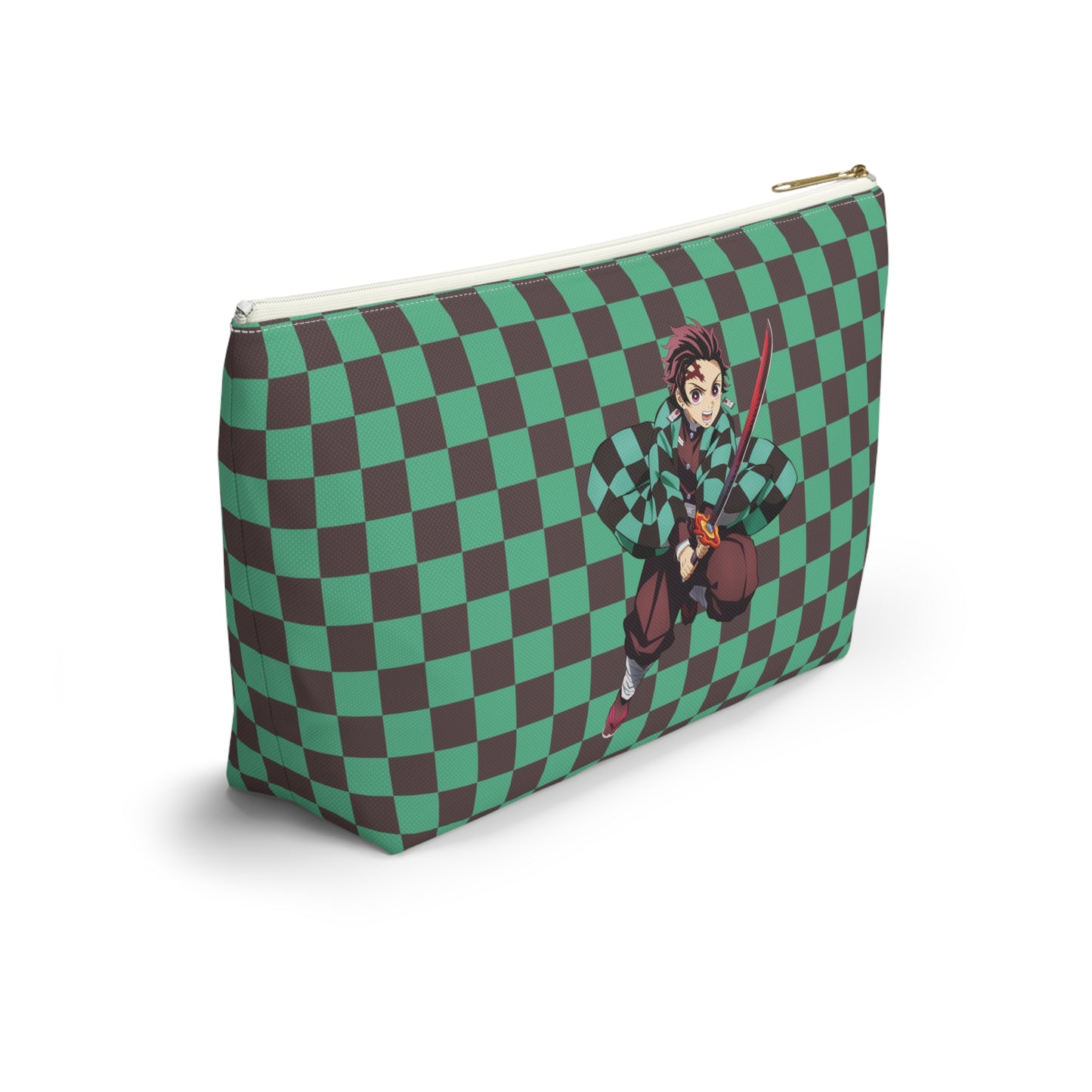 Black & green checkers   Accessory Pouch w T-bottoms