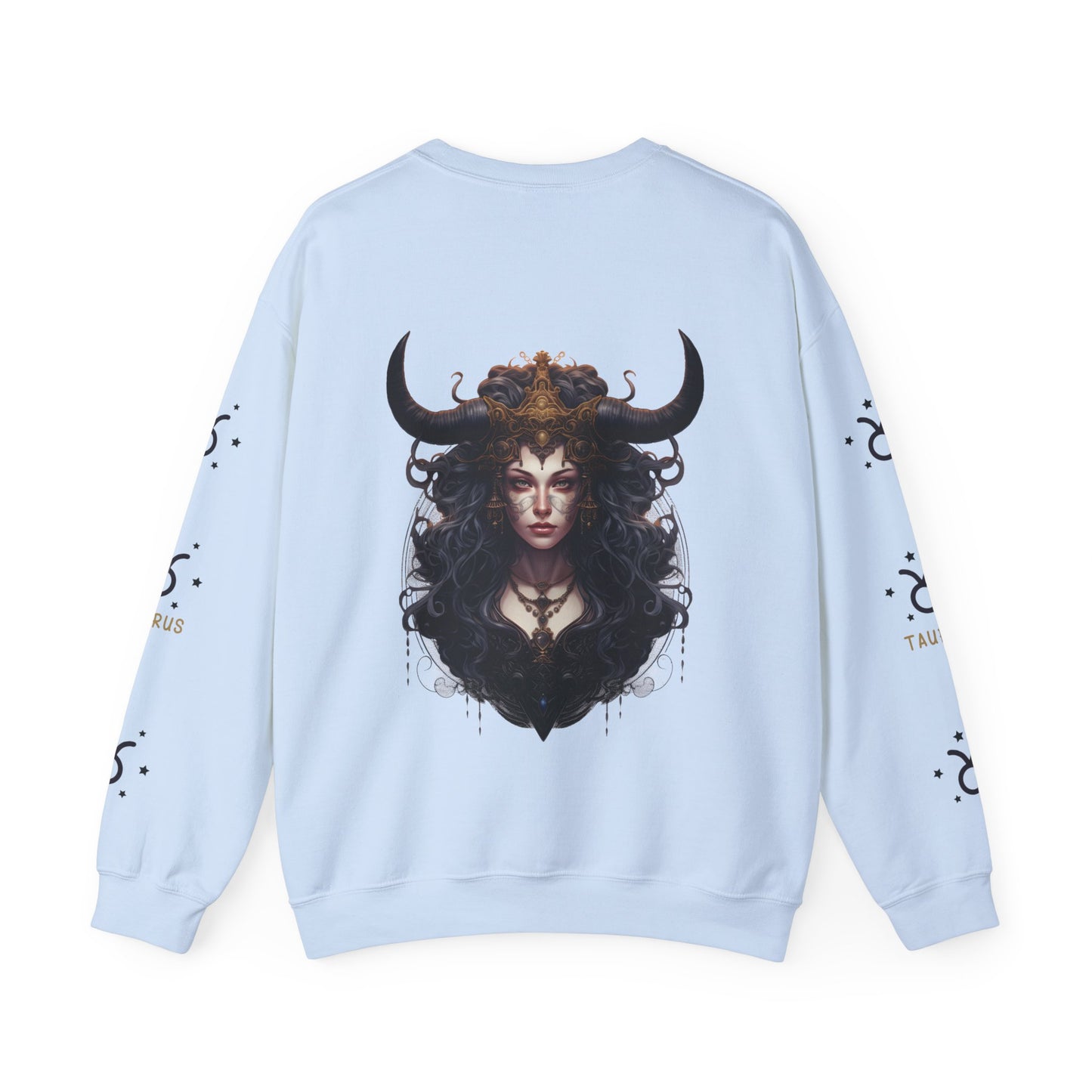 Taurus , ™ Crewneck Sweatshirt (Sleeve design )