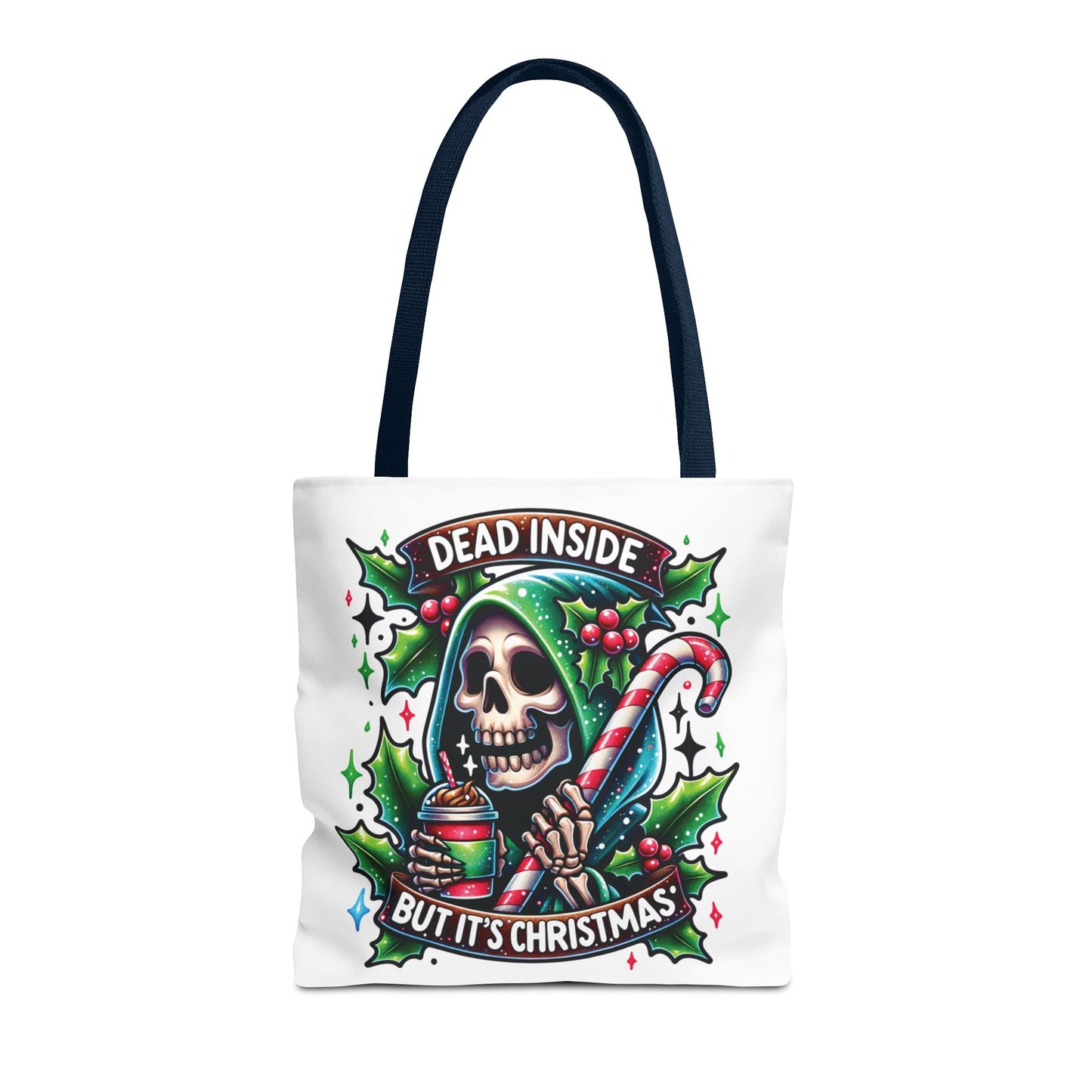 Dead inside but it’s Christmas, Tote Bag (AOP)